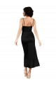 Purchase Tea Length Sleeveless Spaghetti Straps A-Line Silky Satin Evening Dress Canada