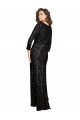 Purchase Long Long Sleeves V-Neck A-Line Sequin Evening Dress Canada