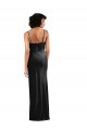Purchase Long Sleeveless Cowl Neck Column Stretch Velvet Evening Dress Canada