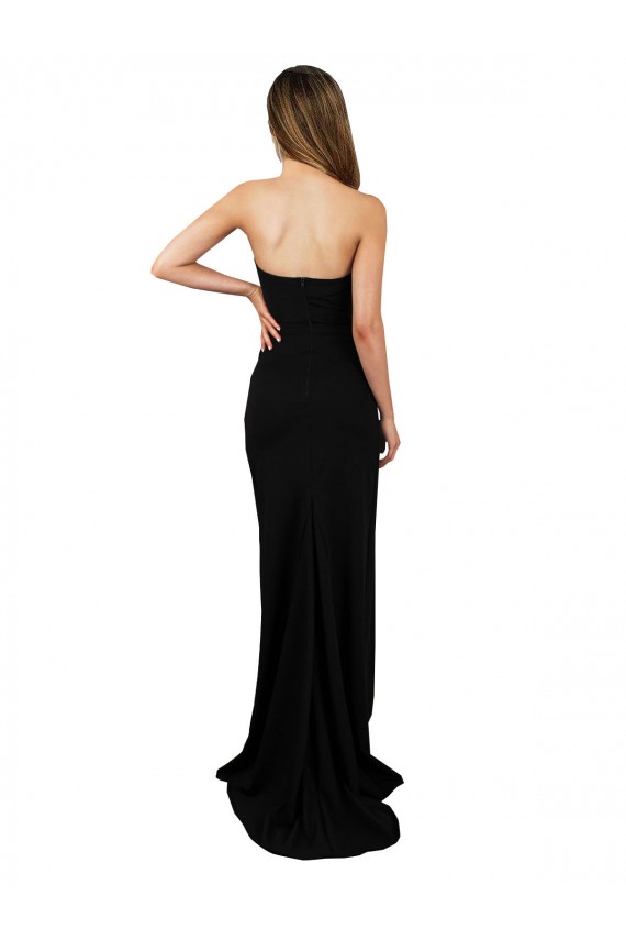 Purchase Long Sleeveless Sweetheart Column Stretch Crepe Sexy Evening Dress Canada