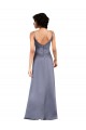 Purchase Long Sleeveless V-Neck Column Silky Satin Evening Dress Canada