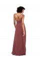 Purchase Long Sleeveless V-Neck Column Soft Chiffon Evening Dress Canada