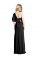 Purchase Long Flutter Sleeve One Shoulder Sheath Stretch Crepe Evening Dress Canada
