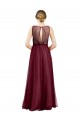 Purchase Long Sleeveless Boat Neck A-Line Tulle Semi Formal Evening Dress Canada