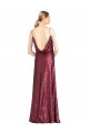 Purchase Long Sleeveless Halter Neck A-Line Sequin Evening Dress Canada