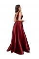 Purchase Long Sleeveless V-Neck A-Line Satin Plus Size Evening Dress Canada