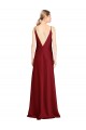 Purchase Long Sleeveless V-Neck A-Line Stretch Satin Evening Dresses Canada