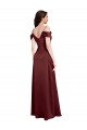 Purchase Long Sleeveless Off the Shoulder A-Line Stretch Satin Evening Gown Canada
