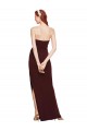 Purchase Long Sleeveless Strapless Sheath Stretch Crepe Evening Dresses Canada