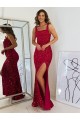 Purchase Long Sleeveless Square Neck Sheath Velvet Sequin Evening Dress Canada