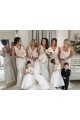Purchase Long Sleeveless V-Neck A-Line Chiffon Evening Dress Canada