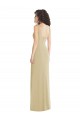 Purchase Long Sleeveless Square Neck Trumpet Stretch Crepe Evening Dress Canada