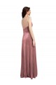 Purchase Long Sleeveless V-Neck A-Line Stretch Velvet Low Back Sexy Evening Dress Canada