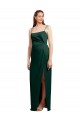 Purchase Long Sleeveless Spaghetti Straps Column Stretch Satin Low Back Evening Dress Canada