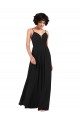 Purchase Long Sleeveless V-Neck Column Soft Chiffon Evening Dress Canada