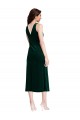 Purchase Midi Length Sleeveless Cowl Neck Sheath Stretch Velvet V-Back Maxi Evening Dress Canada