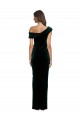 Purchase Long Sleeveless Off the Shoulder Sheath Stretch Velvet Evening Dress Canada