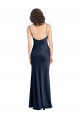 Purchase Long Sleeveless Cowl Neck A-Line Stretch Satin Evening Gown Canada