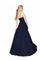 Purchase Long Sleeveless Spaghetti Straps A-Line Soft Chiffon & Sequin Semi Formal Evening Dress Canada