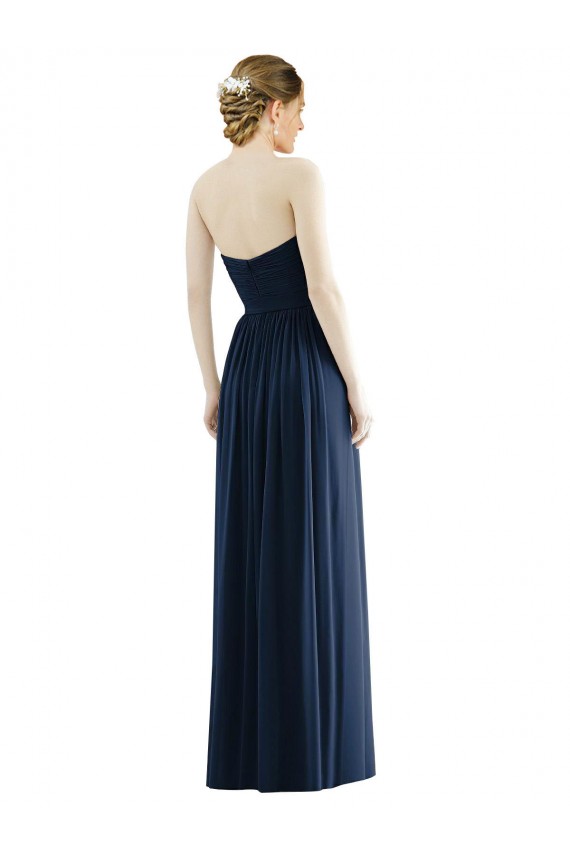Purchase Long Sleeveless Sweetheart A-Line Soft Chiffon Evening Dresses Canada