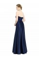 Purchase Long Sleeveless Sweetheart A-Line Stretch Satin Low Back Evening Dress Canada