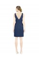 Purchase Knee Length Sleeveless V-Neck A-Line Satin Evening Dress Canada