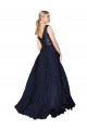 Purchase Long Sleeveless V-Neck A-Line Soft Chiffon & Sequin Semi Formal Evening Dress Canada