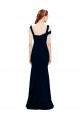 Purchase Long Sleeveless Off the Shoulder Mermaid Stretch Crepe Dark Navy Evening Dress Canada
