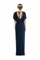 Purchase Long Short Sleeves Bateau Neck Sheath Spandex Maxi Evening Dress Canada