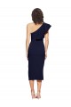 Purchase Midi Length Sleeveless One Shoulder Sheath Stretch Crepe Evening Dress Canada