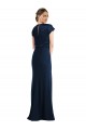 Purchase Long Cap Sleeves Off the Shoulder Trumpet Stretch Crepe Evening Dress Canada