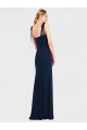 Purchase Long Sleeveless Spaghetti Straps Trumpet Stretch Crepe Low Back Semi Formal Evening Dress Canada