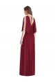 Purchase Long Sleeveless V-Neck Trumpet Soft Chiffon Tie Back Maxi Evening Dress Canada