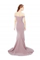 Purchase Sweep Train Sleeveless Off the Shoulder Mermaid Stretch Crepe Sexy Evening Dress Canada
