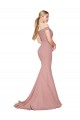 Purchase Sweep Train Sleeveless Off the Shoulder Mermaid Stretch Crepe Evening Dress Canada