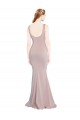 Purchase Long Cap Sleeves Scoop Neck Mermaid Stretch Crepe Evening Dress Canada
