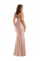 Purchase Long Sleeveless V-Neck Mermaid Dusty Pink Silky Satin Plus Size Evening Dress Canada