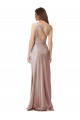 Purchase Long Sleeveless One Shoulder Sheath Stretch Satin Dusty Pink Evening Dress Canada