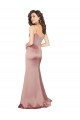 Purchase Long Sleeveless V-Neck Sheath Silky Satin Evening Dress Canada