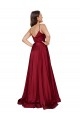 Purchase Long Sleeveless Spaghetti Straps A-Line Silky Satin Low Back Sexy Evening Dress Canada