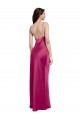 Purchase Long Sleeveless Spaghetti Straps A-Line Stretch Satin Sexy Evening Dress Canada