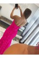 Purchase Sweep Train Sleeveless Strapless Sheath Velvet Sequin High Slit Evening Dress Canada