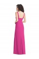 Purchase Long Sleeveless Square Neck Trumpet Stretch Crepe Maxi Evening Dress Canada