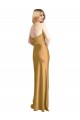 Purchase Long Sleeveless Strapless A-Line Stretch Satin Evening Gown Canada