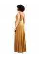 Purchase Long Sleeveless V-Neck Column Stretch Velvet Evening Dress Canada