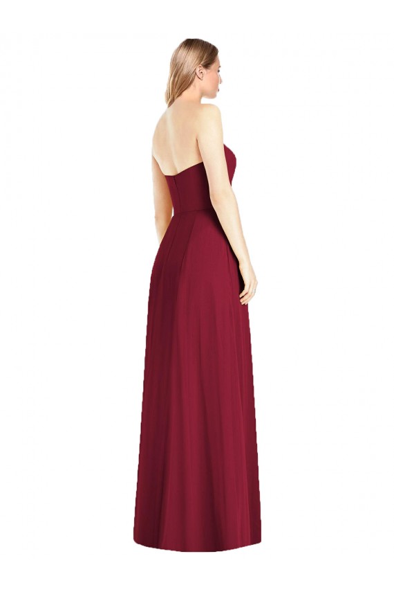 Purchase Long Sleeveless V-Neck Trumpet Soft Chiffon Maxi Evening Dress Canada