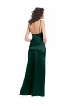 Purchase Long Sleeveless Scoop Neck A-Line Stretch Satin Hunter Evening Dress Canada