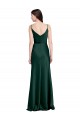Purchase Long Sleeveless Cowl Neck Sheath Stretch Satin Evening Gown Canada