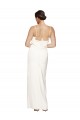 Purchase Long Sleeveless Halter Neck Sheath Stretch Satin Ivory Evening Dress Canada