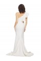 Purchase Sweep Train Sleeveless One Shoulder Sheath Stretch Crepe Ivory Semi Formal Evening Dress Canada